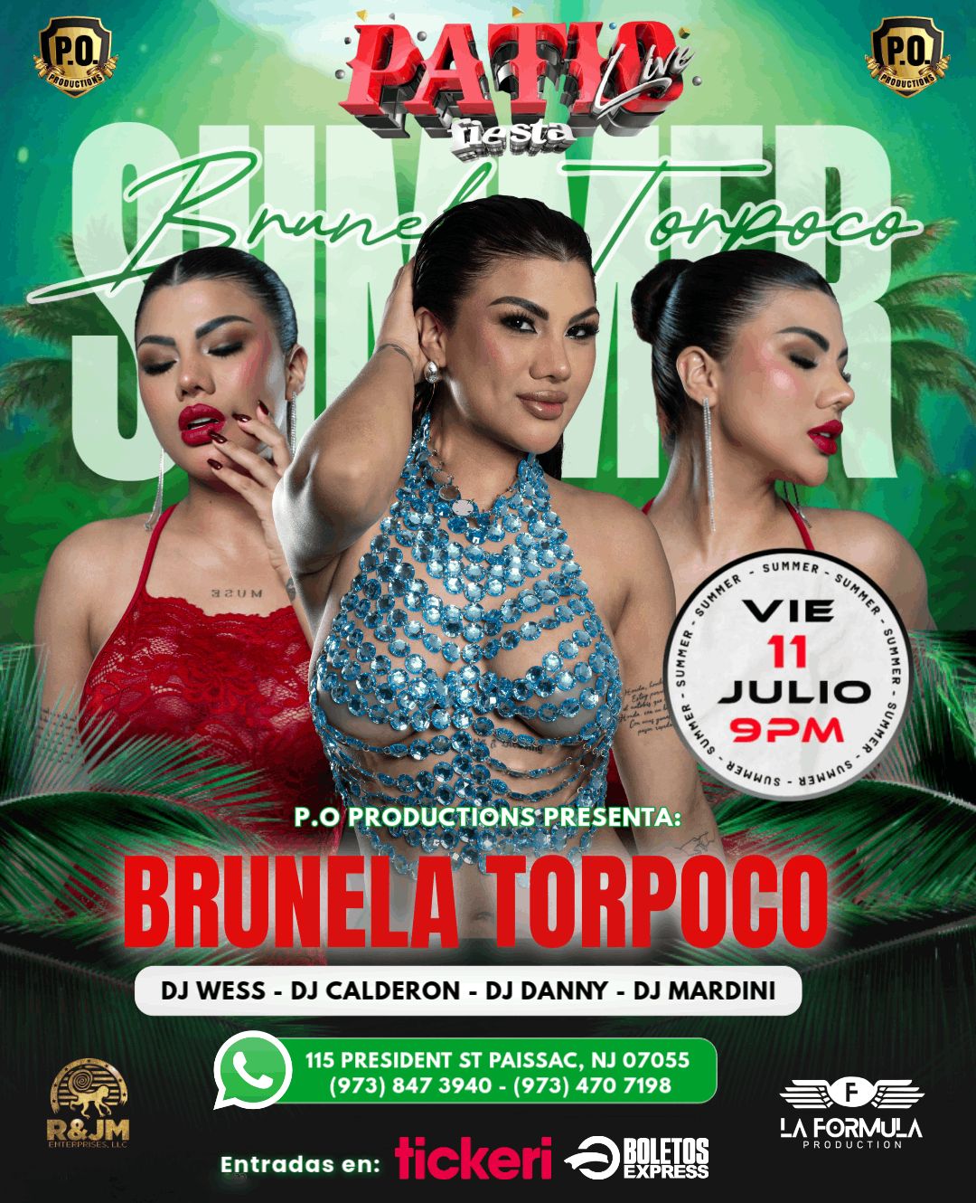 BRUNELA TORPOCO, DJ WESS, DJ CALDERON, DJ DANNY, DJ MARDINI