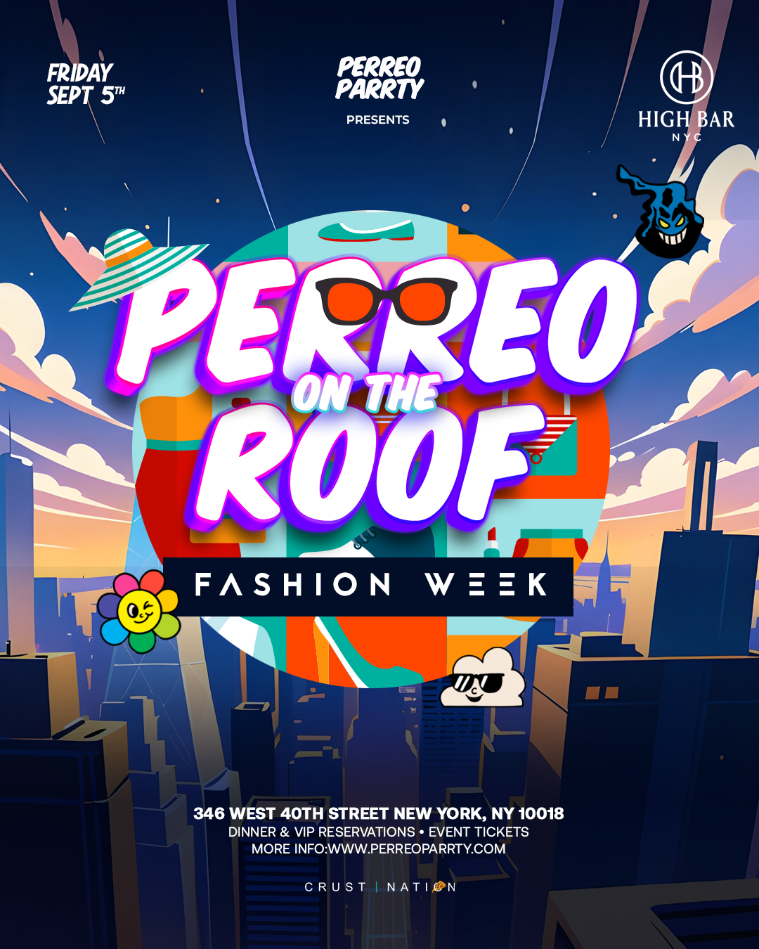 Perreo on the Roof - Fashion Week Friday - Latin Reggaeton Highbar Rooftop
